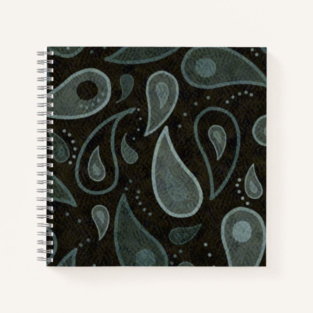Carnet Motif noir et gris (Devant)