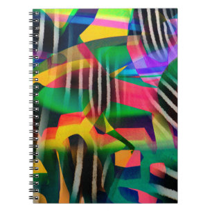Carnet motif numérique mixte couleur vive design fait wi