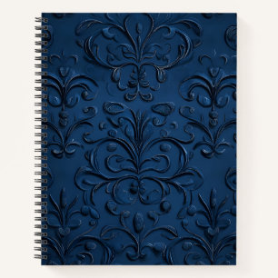 Carnet Motif Orné Bleu profond