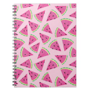 Carnet Motif Pastèque Rose Féminin