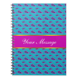 Carnet Motif Peacock et Magenta Paisley