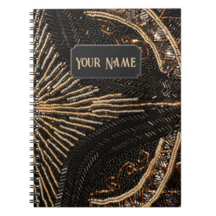 Carnet Motif perlé complexe - votre nom