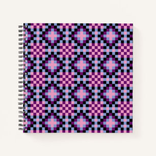 Carnet Motif Pixel foncé