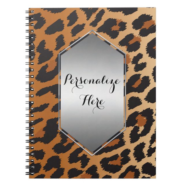 Carnet Motif Poster de animal sauvage de Leopard Cheetah (Devant)