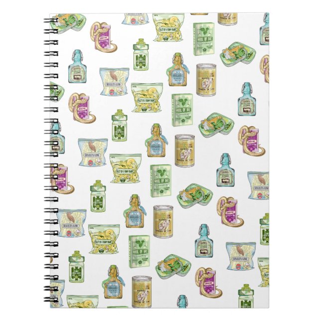 Carnet Motif potion de sorcière double double (Devant)