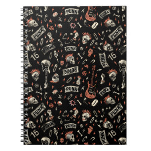 Carnet Motif Punk Rock - Bold & Rebellieux