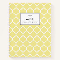 Motif Quatrefoil Jaune Moderne Personnalisé