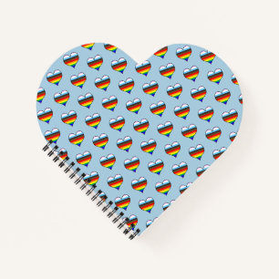 Carnet Motif Rainbow Heart