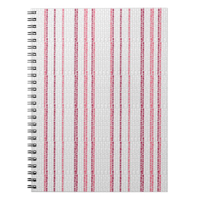 Carnet Motif rayé à points. (Devant)