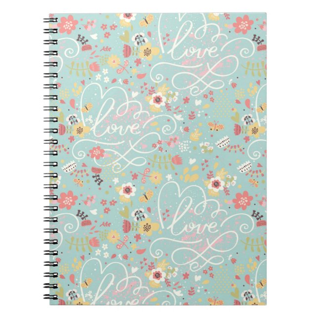 Carnet Motif romantique lumineux moderne (Devant)