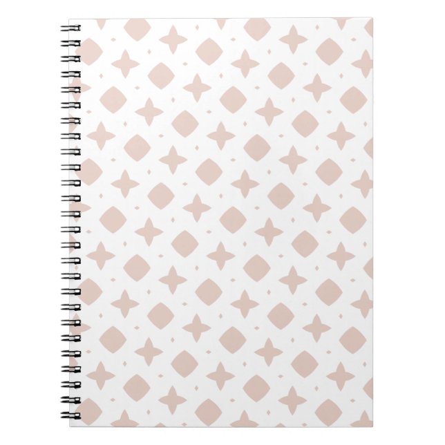 Carnet Motif rose Boho, rétro moderne du milieu du siècle (Devant)