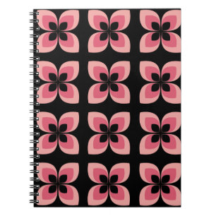 Carnet Motif rose deux tons lumineux