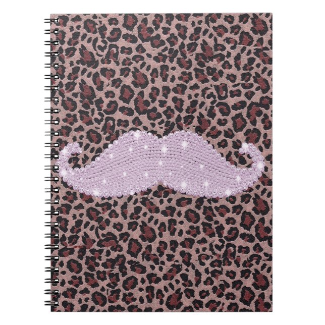 Carnet Motif rose drôle de moustache et de poster de (Devant)