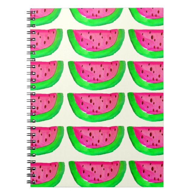 Carnet Motif rose juteux de fruit de pastèque sur le (Devant)