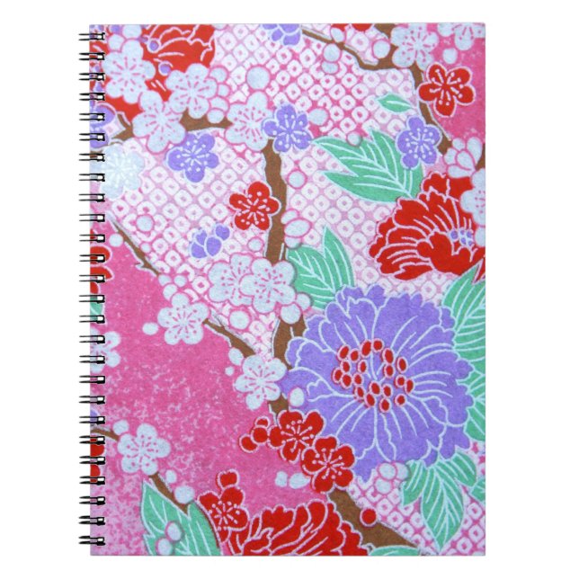 Carnet Motif Sakura japonais (Devant)