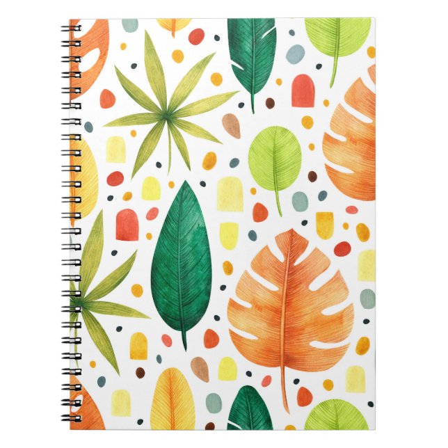 Carnet Motif sans charme avec plantes tropicaux décoratif (Devant)