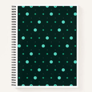 Carnet Motif sans couture à pois sarcelle