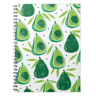 Carnet Motif sans couture avec avocats. Timbre texturé. v