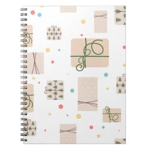 Carnet Motif sans couture avec boîtes cadeaux. Cadeaux em
