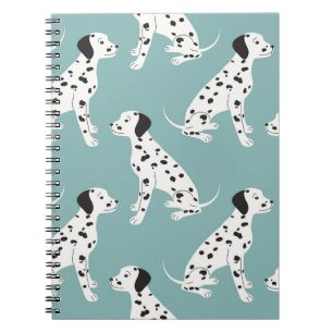 Carnet Motif sans couture avec dalmate mignon