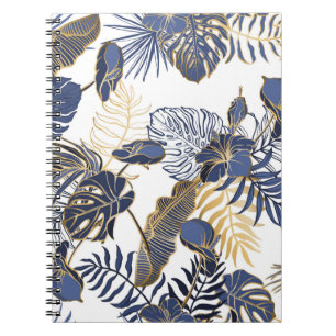 Carnet Motif sans couture avec des feuilles tropicaux exo