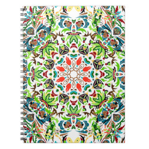 Carnet motif sans couture avec ornement floral clair. Vin