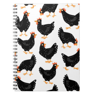 Carnet Motif sans couture avec poulet