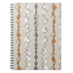 Carnet Motif sans couture avec rayures colorées