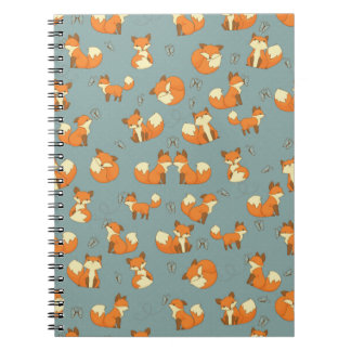 Carnet Motif sans couture de Fox et de papillon