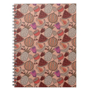 Carnet Motif sans couture de fruits Motif de surface de