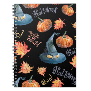 Carnet Motif sans couture Halloween avec citrouille hallo