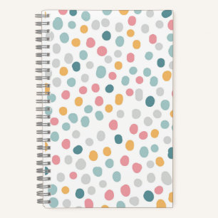 Carnet Motif sans couture Pois colorés
