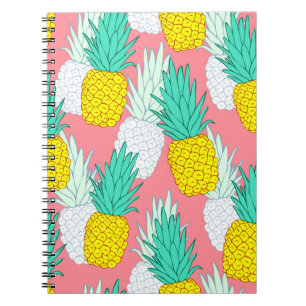 Carnet Motif sans couture tropicale aux ananas exotiques.