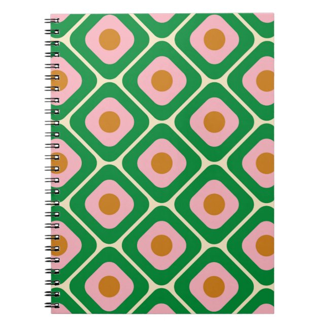 Carnet motif sans Seamless des années 70. 60s et les anné (Devant)