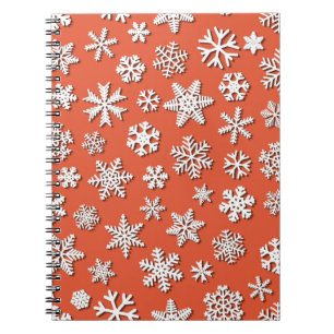 Carnet Motif sans soudure de Noël de flocons de neige ave