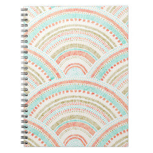 Carnet Motif sans soudure. ornement seigaiha vintage.