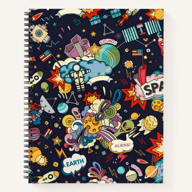 Carnet Motif spatial (Devant)