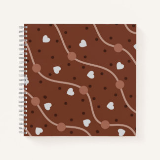 Carnet Motif Specké au coeur de chocolat foncé
