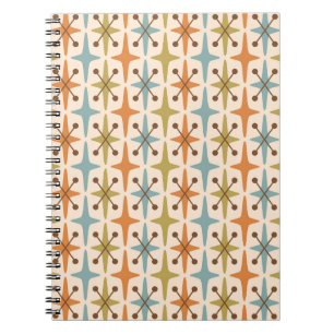 Carnet Motif Starburst moderne du milieu du siècle
