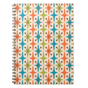 Carnet Motif Starburst moderne du milieu du siècle