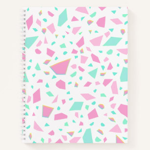 Carnet Motif Terrazzo Féminin Rose et Vert