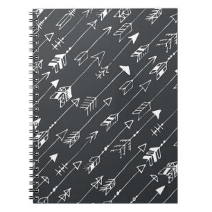 Carnet Motif transparent avec flèches sur un arrière - pl