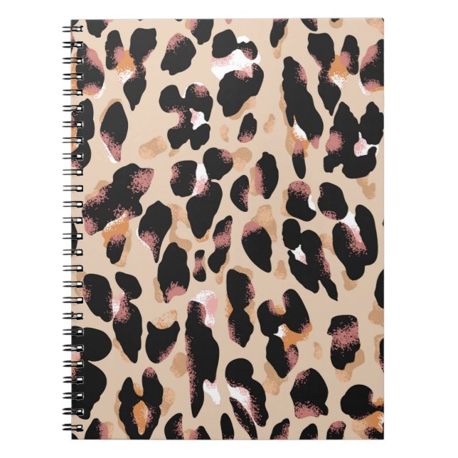 Carnet Motif transparent Empreinte de léopard (Devant)
