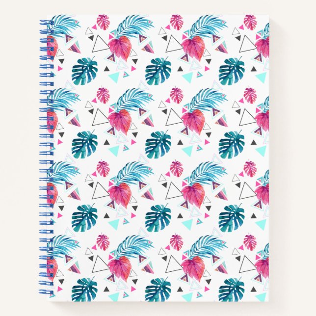 Carnet Motif triangle feuille tropicale (Devant)