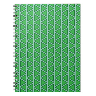 Carnet Motif triangle vert trois tons Abstrait
