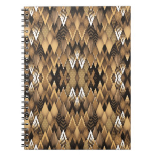 CARNET MOTIF TRIANGULAIRE TRIBAL RUSTIQUE