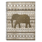 Motif tribal d'éléphant lunatique sur la