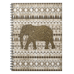 Carnet Motif tribal d'éléphant lunatique sur la