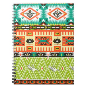 Carnet Motif tribal transparent avec éléments géométrique