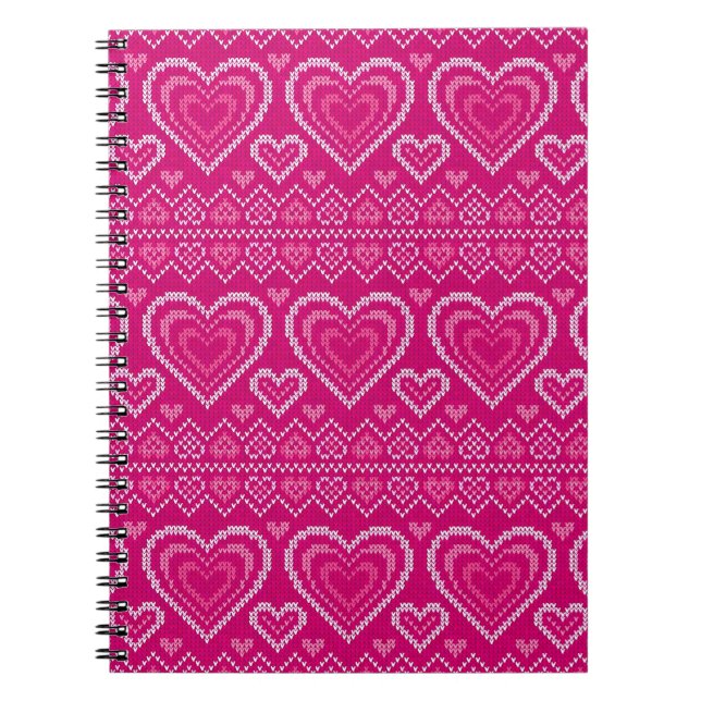 Carnet Motif tricoté par Saint-Valentin 2 (Devant)